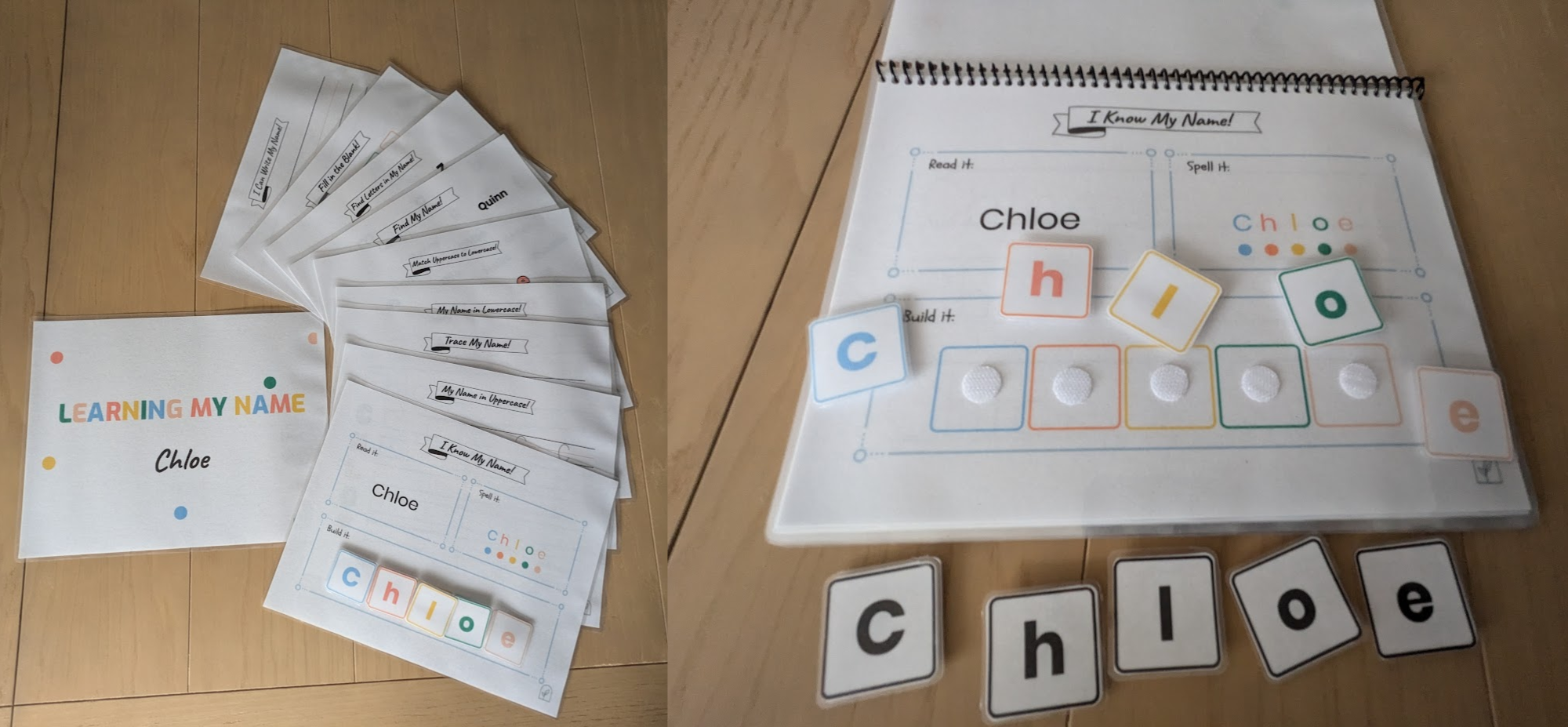 Laminated name workbook option