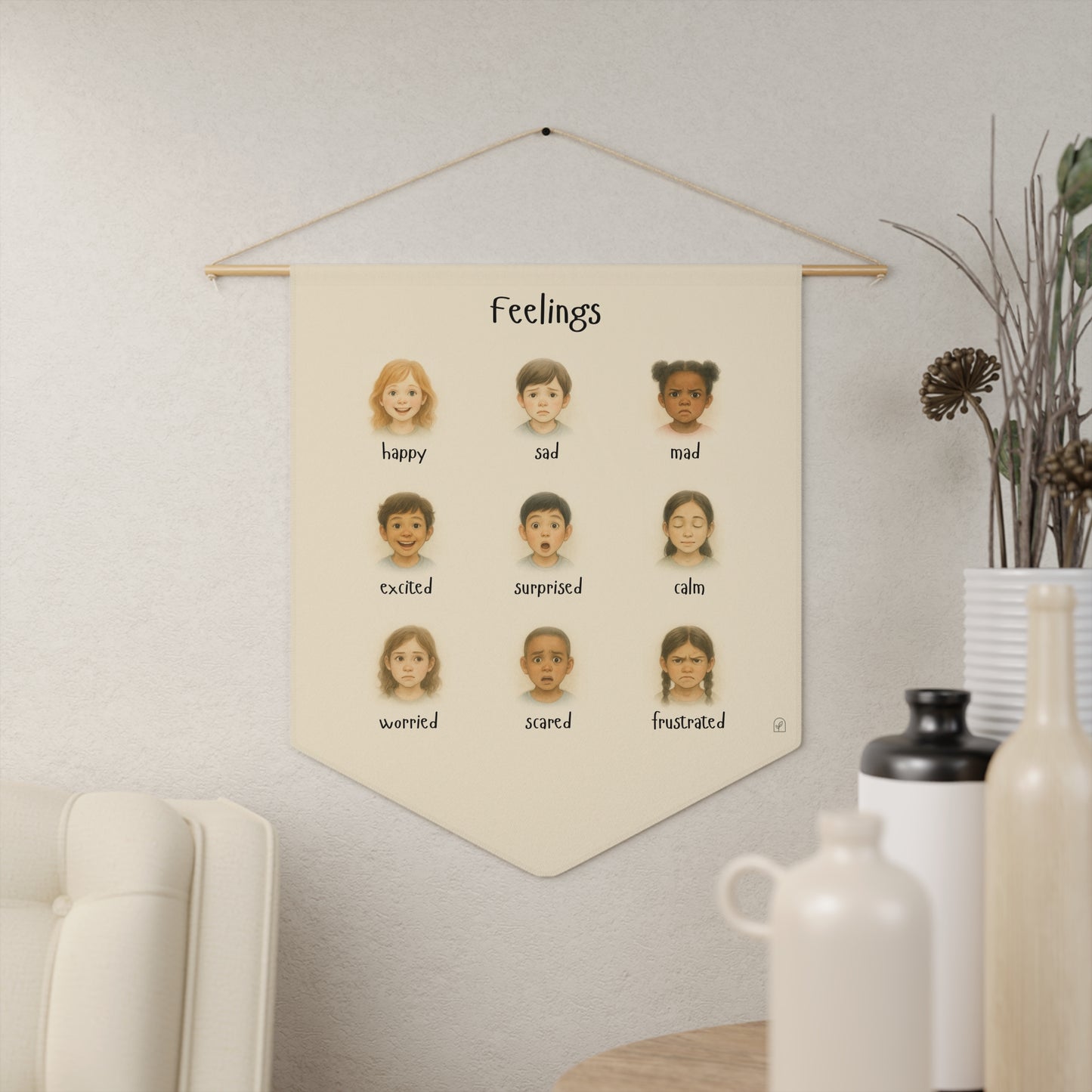 Feelings Poster Banner for Kids - Realistic Emotional Awareness Tool | Calm Down Corner | Emotional Regulation | Montesorri | Emotions Chart