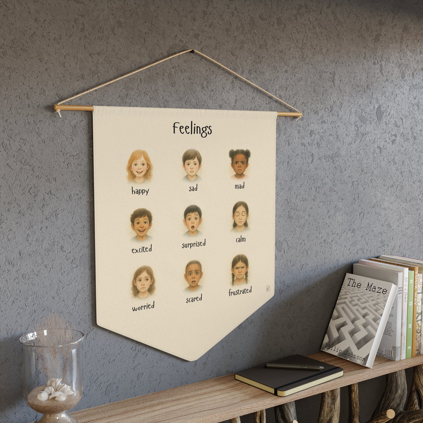 Feelings Poster Banner for Kids - Realistic Emotional Awareness Tool | Calm Down Corner | Emotional Regulation | Montesorri | Emotions Chart